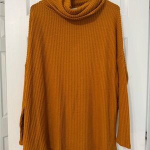 Zenana Outfitters Burnt Orange Cowl Neck Sweater